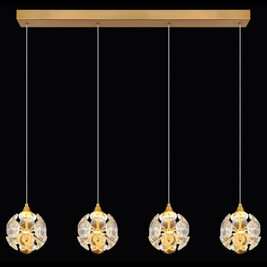 Globo - Lampadario LED sospeso su cavo LED/32W/230V 3000K dorato