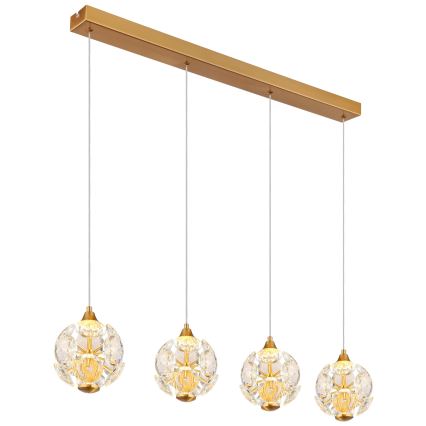 Globo - Lampadario LED sospeso su cavo LED/32W/230V 3000K dorato