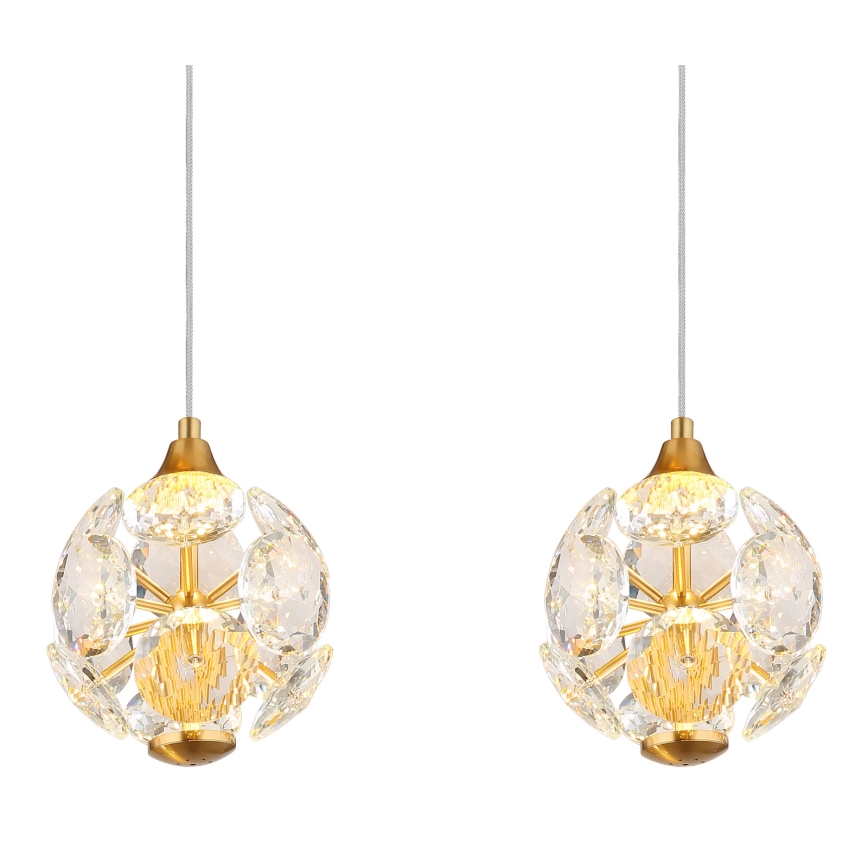 Globo - Lampadario LED sospeso su cavo LED/32W/230V 3000K dorato