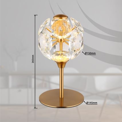 Globo - Lampada da tavolo a LED 8W/230V 3000K oro