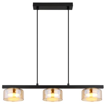 Globo - Lampadario LED a sospensione con filo 3xGX53/6W/230V fumé/marrone
