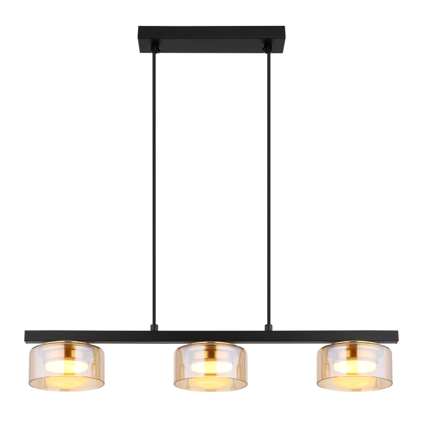 Globo - Lampadario LED a sospensione con filo 3xGX53/6W/230V fumé/marrone