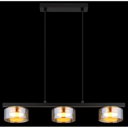 Globo - Lampadario LED a sospensione con filo 3xGX53/6W/230V fumé/marrone