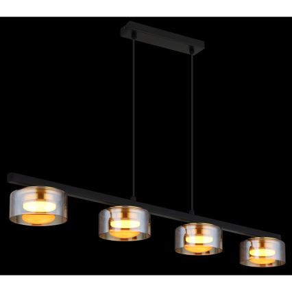 Globo - Lampadario LED a sospensione con filo 4xGX53/6W/230V fumé/marrone
