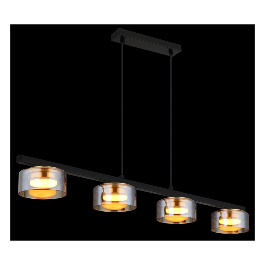 Globo - Lampadario LED a sospensione con filo 4xGX53/6W/230V fumé/marrone