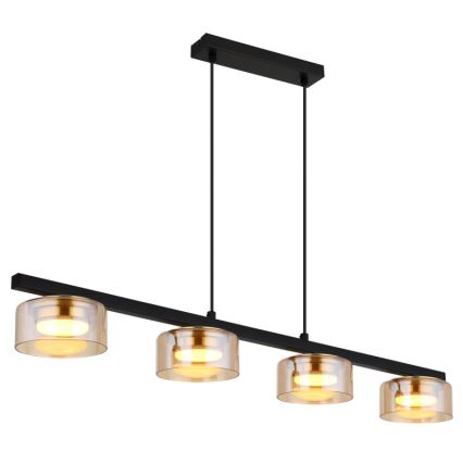 Globo - Lampadario LED a sospensione con filo 4xGX53/6W/230V fumé/marrone