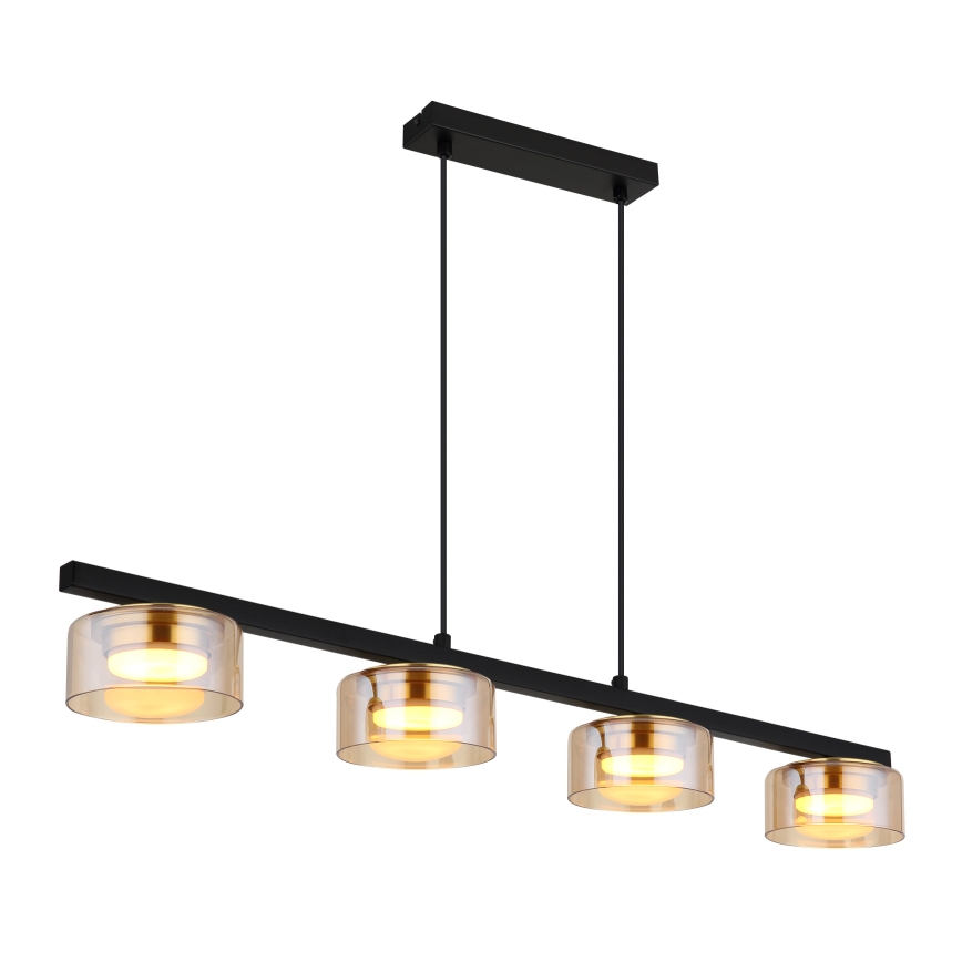 Globo - Lampadario LED a sospensione con filo 4xGX53/6W/230V fumé/marrone
