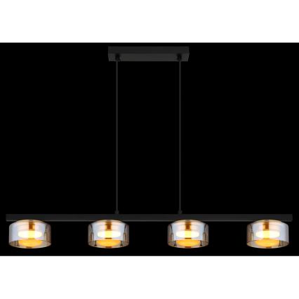 Globo - Lampadario LED a sospensione con filo 4xGX53/6W/230V fumé/marrone