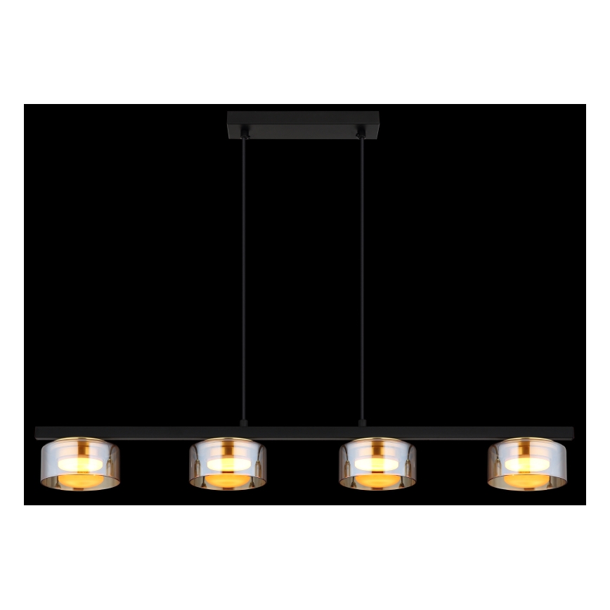 Globo - Lampadario LED a sospensione con filo 4xGX53/6W/230V fumé/marrone