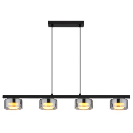 Globo - Lampadario LED a sospensione con filo 4xGX53/6W/230V fumé/nero