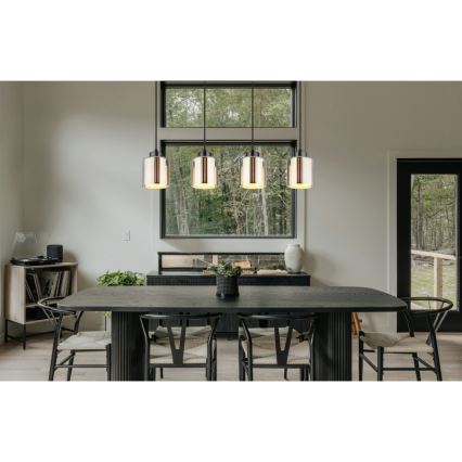 Globo - Lampadario a sospensione con filo 4xE27/60W/230V cromo lucido