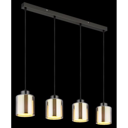 Globo - Lampadario a sospensione con filo 4xE27/60W/230V cromo lucido