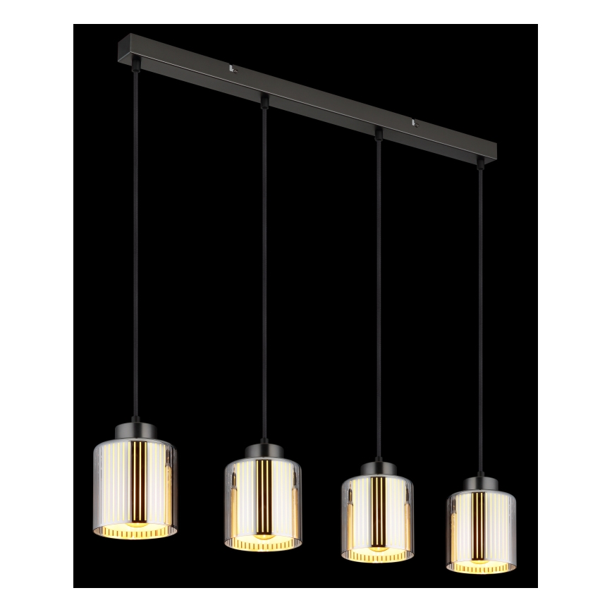 Globo - Lampadario a sospensione con filo 4xE27/60W/230V cromo lucido