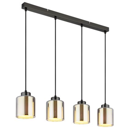 Globo - Lampadario a sospensione con filo 4xE27/60W/230V cromo lucido