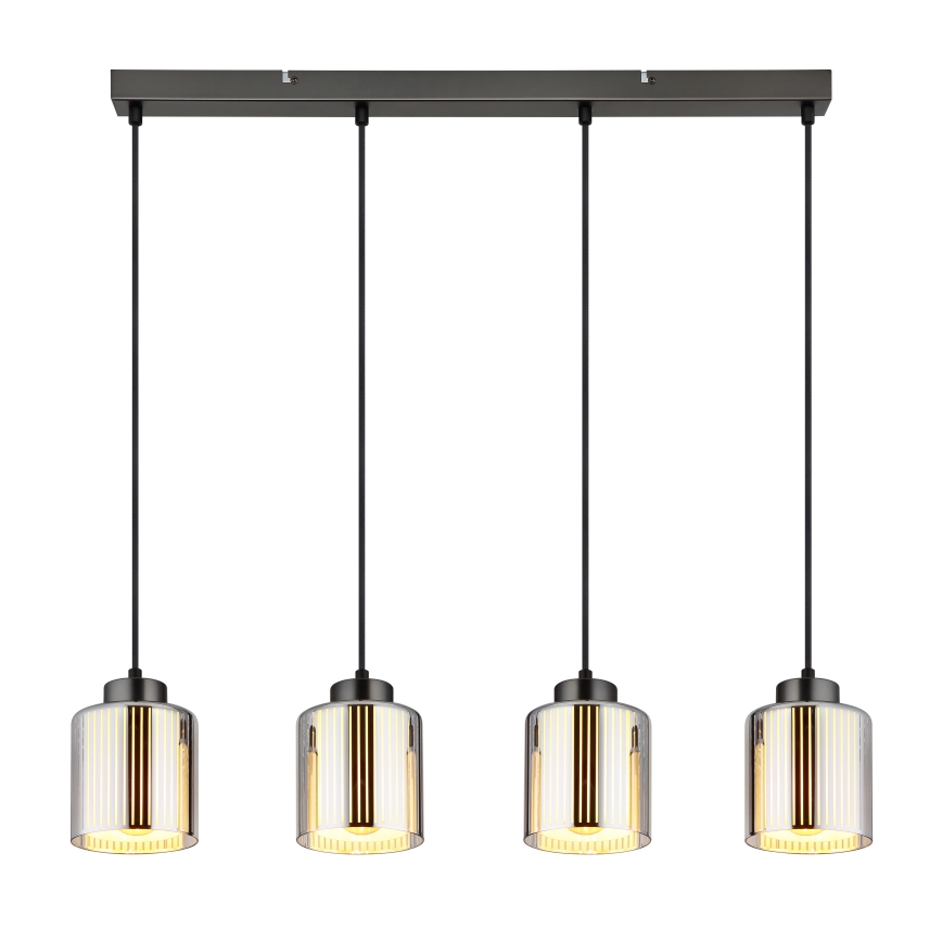 Globo - Lampadario a sospensione con filo 4xE27/60W/230V cromo lucido