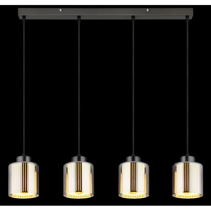 Globo - Lampadario a sospensione con filo 4xE27/60W/230V cromo lucido