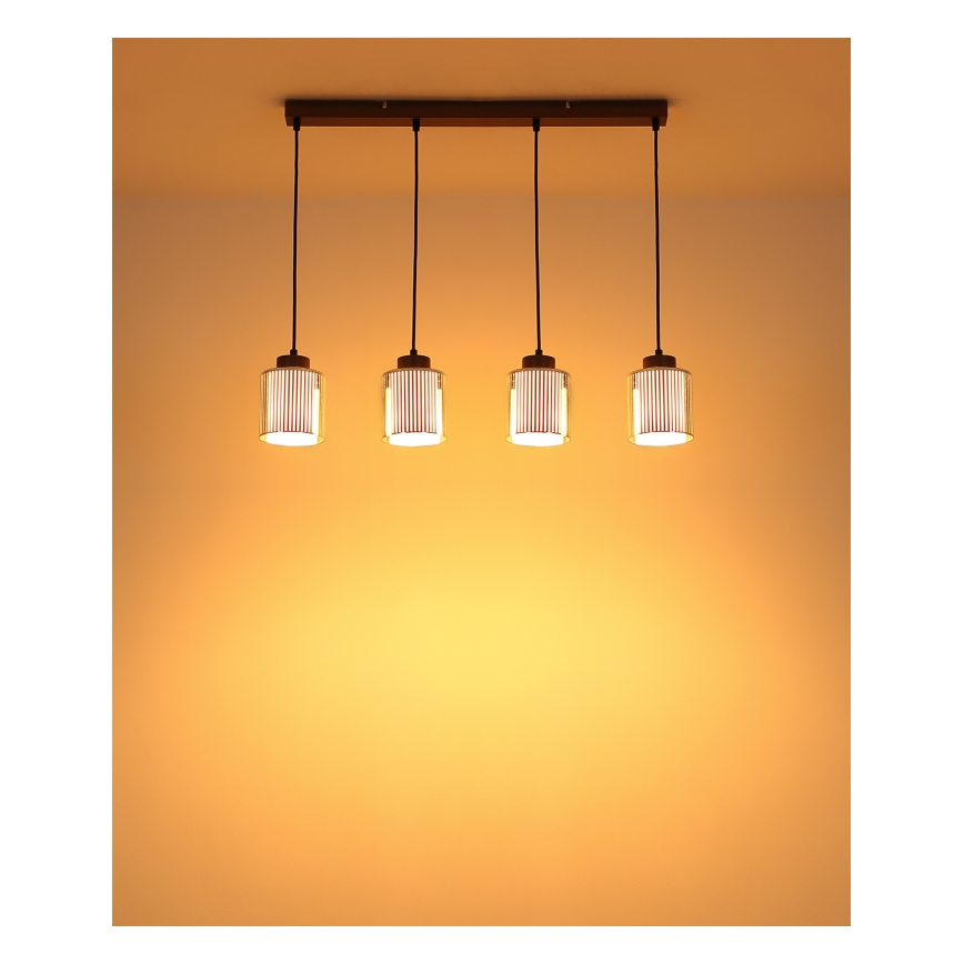 Globo - Lampadario a sospensione con filo 4xE27/60W/230V cromo lucido
