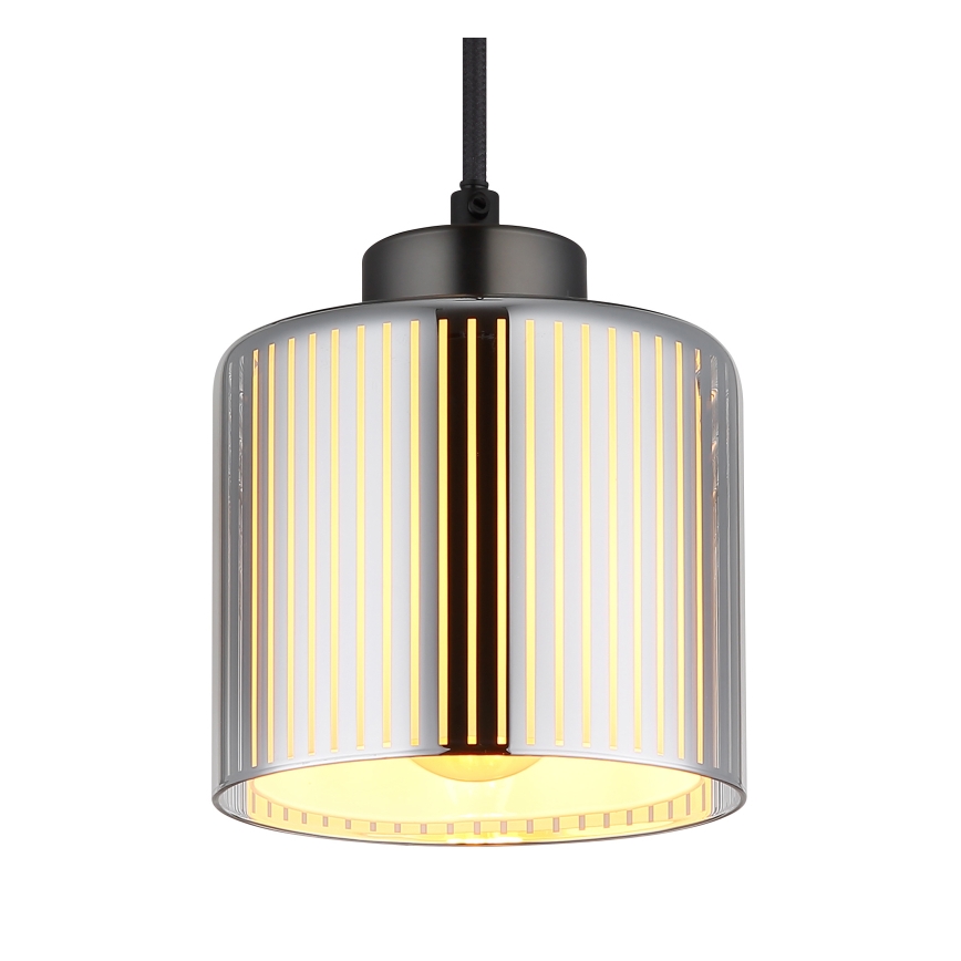 Globo - Lampadario a sospensione con filo 1xE27/60W/230V cromo lucido diametro 14 cm