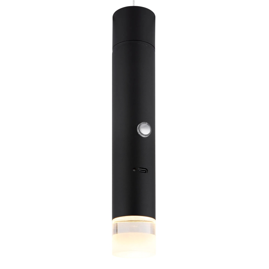 Globo - Lampada ricaricabile dimmerabile a sfioramento 2 in 1 LED/2W/230/5V nero