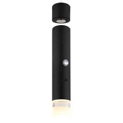Globo - Lampada ricaricabile a sfioramento dimmerabile 2 in 1 LED/2W/230/5V nera