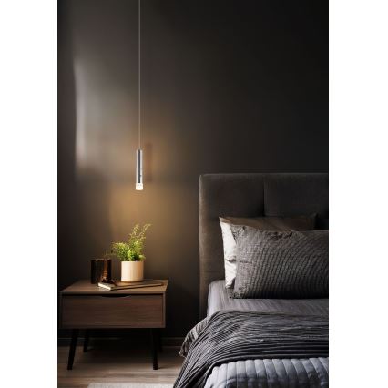 Globo - Lampada ricaricabile LED dimmerabile a sfioramento 2 in 1 LED/2W/230/5V cromo opaco