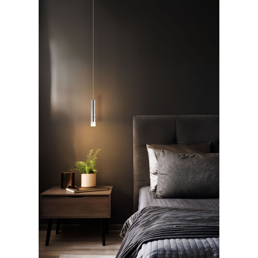 Globo - Lampada ricaricabile LED dimmerabile a sfioramento 2 in 1 LED/2W/230/5V cromo opaco