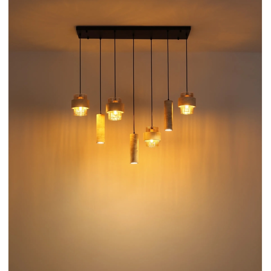 Globo - Lampadario sospeso con cavo 4xE27/40W/230V + 3xGU10/10W
