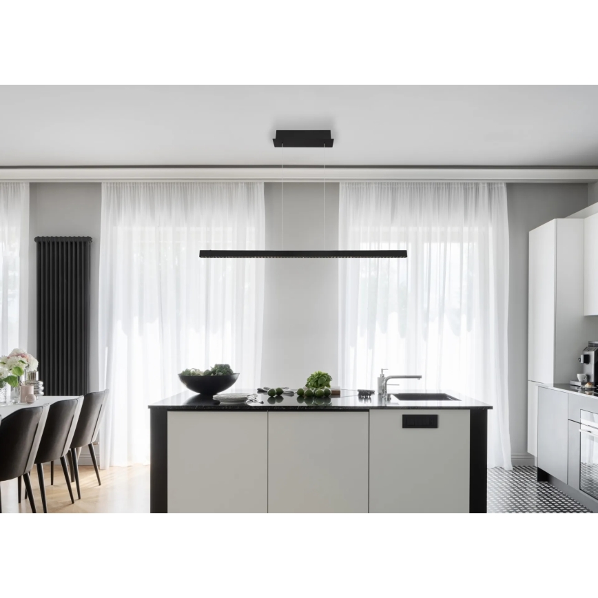 Globo - Lampadario a sospensione LED dimmerabile con controllo touch su cavo, 43W/230V, 4000K, nero