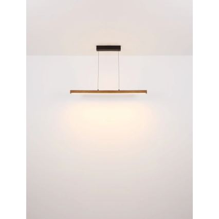 Globo - Lampadario LED dimmerabile con controllo touch su cavo LED/24W/230V + LED/3W 3000K marrone