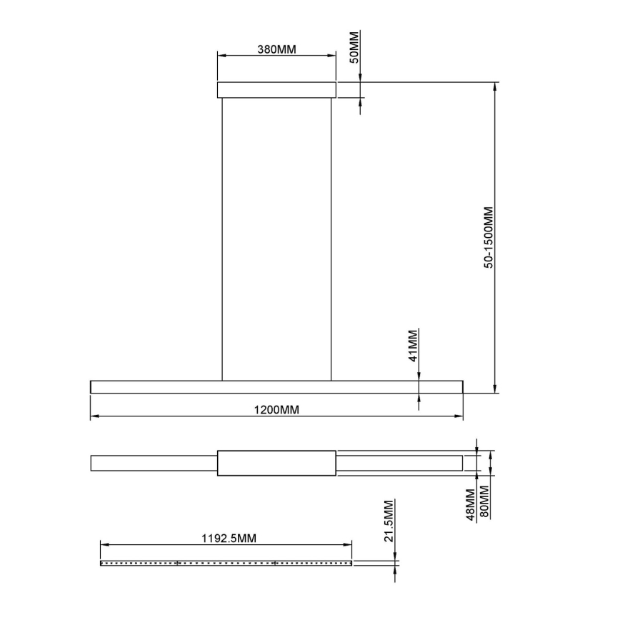 Globo - Lampadario a sospensione su cavo LED/24W/230V 3000K