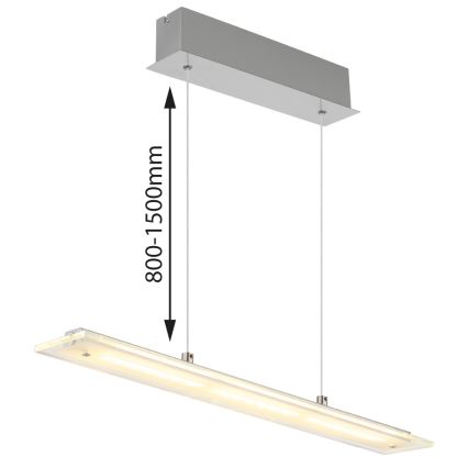 Globo - Lampadario LED sospeso dimmerabile con comando a sfioramento su cavo LED/12W/230V 3000/4000/6500K