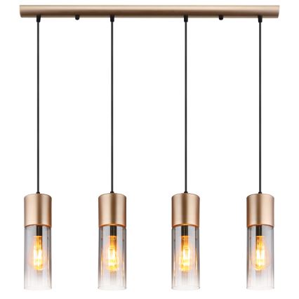 Globo - Lampadario a sospensione con filo 3xE27/25W/230V bronzo