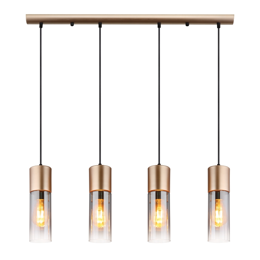 Globo - Lampadario a sospensione con filo 3xE27/25W/230V bronzo