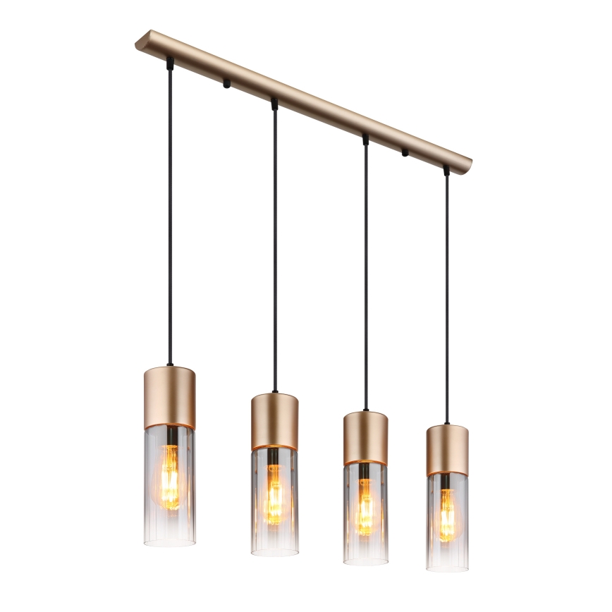 Globo - Lampadario a sospensione con filo 3xE27/25W/230V bronzo