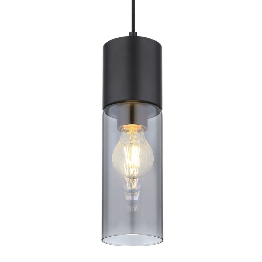Globo - Lampadario a sospensione con filo 1xE27/25W/230V diametro 10,5 cm nero