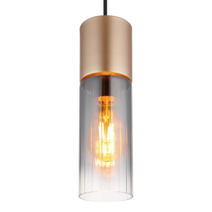 Globo - Lampadario a sospensione con filo 1xE27/25W/230V bronzo diametro 10 cm