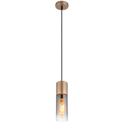Globo - Lampadario a sospensione con filo 1xE27/25W/230V bronzo diametro 10 cm