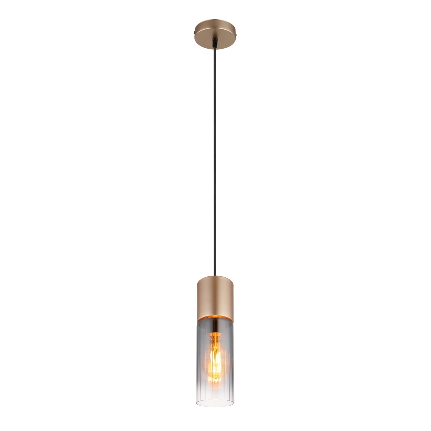 Globo - Lampadario a sospensione con filo 1xE27/25W/230V bronzo diametro 10 cm