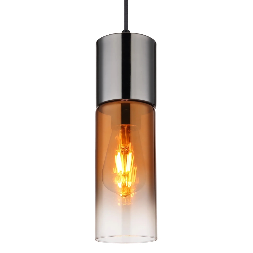 Globo - Lampadario a sospensione con filo 1xE27/25W/230V diametro 10,5 cm nero/rame