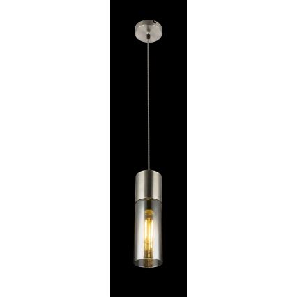 Globo - Lampadario a sospensione con filo 1xE27/25W/230V diametro 10,5 cm cromo opaco