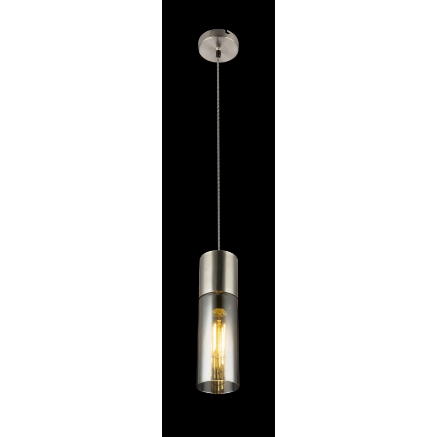 Globo - Lampadario a sospensione con filo 1xE27/25W/230V diametro 10,5 cm cromo opaco