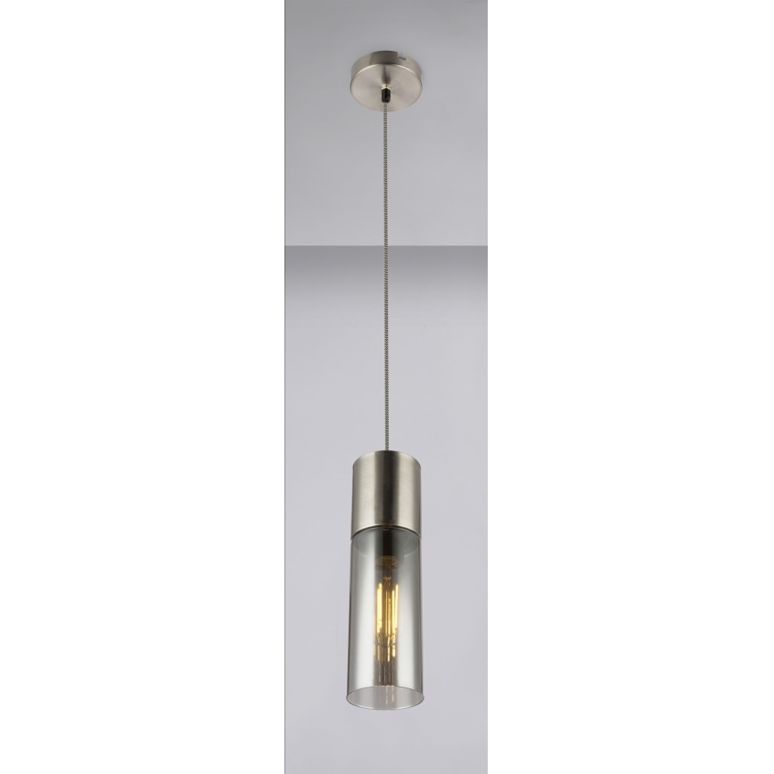 Globo - Lampadario a sospensione con filo 1xE27/25W/230V diametro 10,5 cm cromo opaco