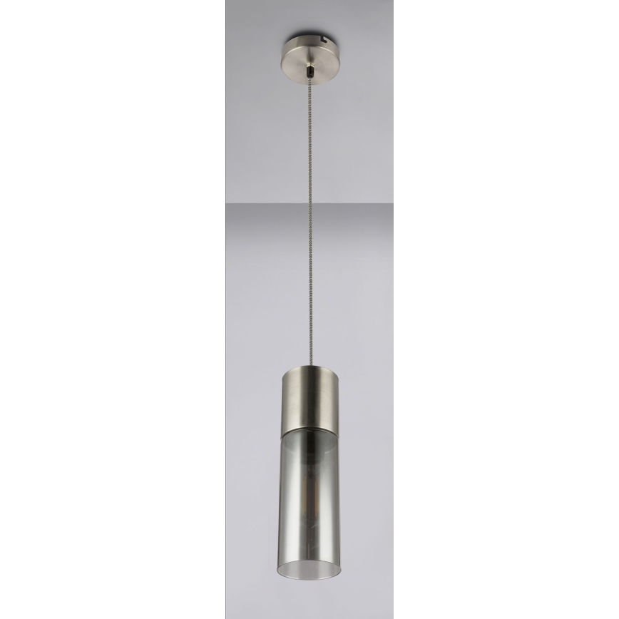 Globo - Lampadario a sospensione con filo 1xE27/25W/230V diametro 10,5 cm cromo opaco