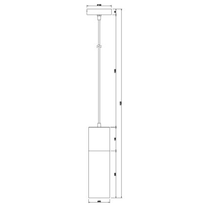 Globo - Lampadario a sospensione con filo 1xE27/25W/230V diametro 10,5 cm cromo opaco