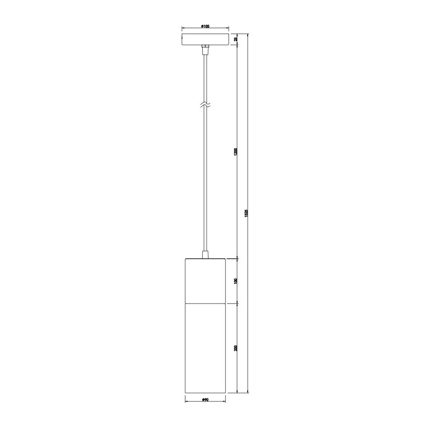 Globo - Lampadario a sospensione con filo 1xE27/25W/230V diametro 10,5 cm cromo opaco