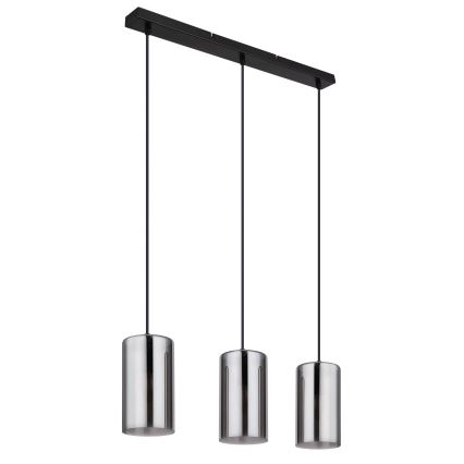 Globo - Lampadario a sospensione con filo 3xE14/25W/230V nero