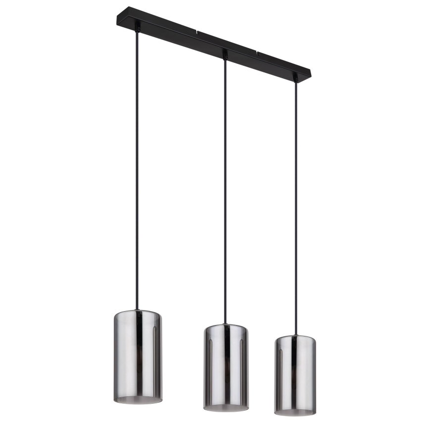 Globo - Lampadario a sospensione con filo 3xE14/25W/230V nero
