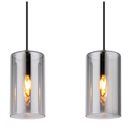 Globo - Lampadario a sospensione con filo 3xE14/25W/230V nero