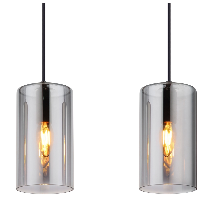 Globo - Lampadario a sospensione con filo 3xE14/25W/230V nero
