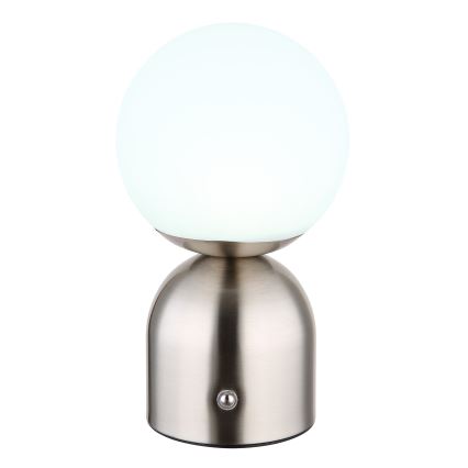 Globo - Lampada da tavolo LED dimmerabile con funzione Touch LED/2,5W/3,7V 2700K/4000K/6500K 1800 mAh USB cromo opaco